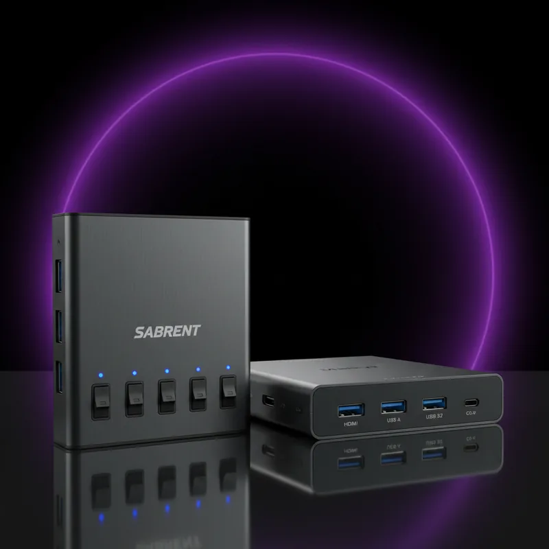 Sabrent 4-Port USB 3.0 Hub con interruptores